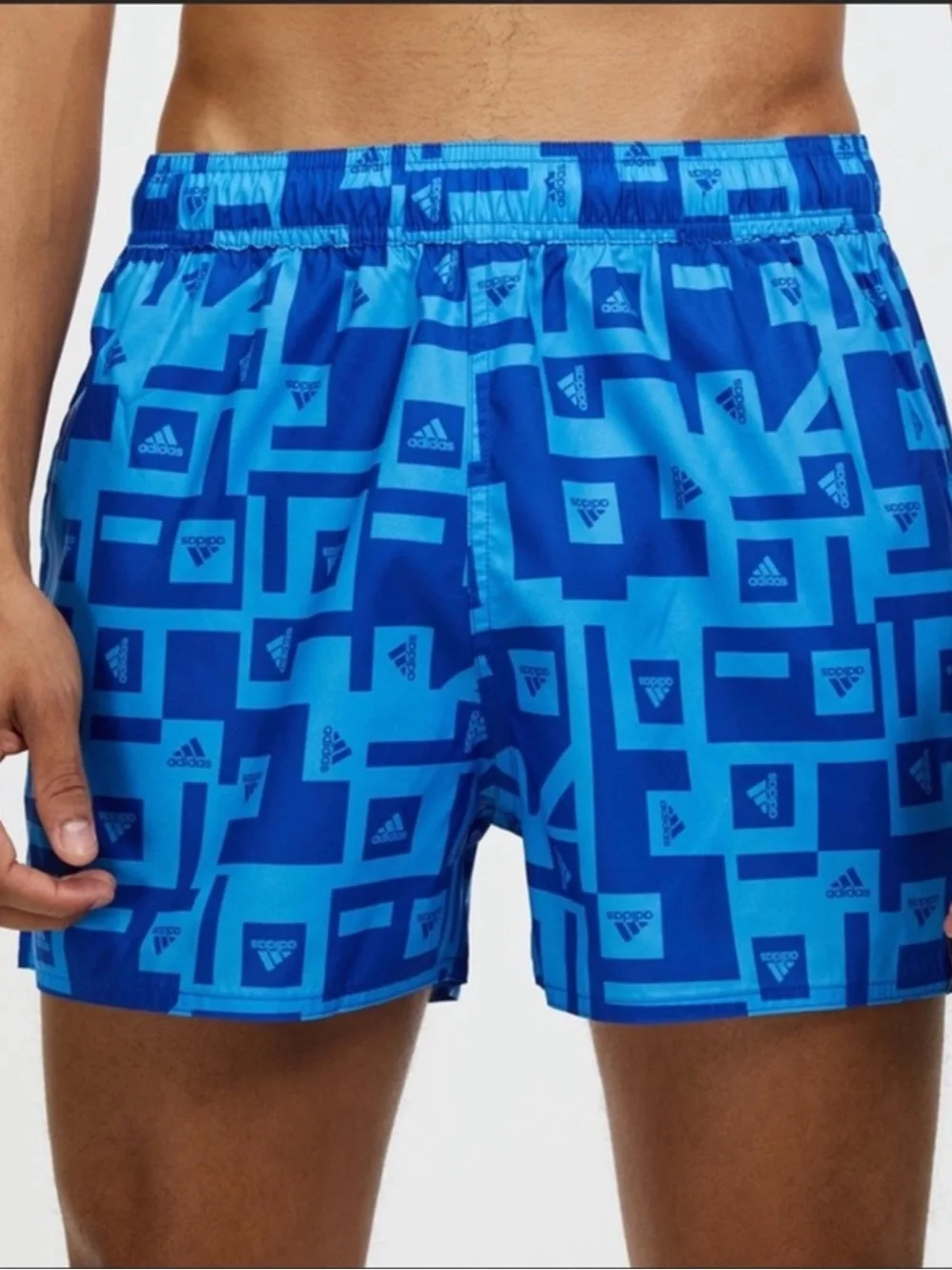 NWT Adidas Men's Graphic Blue Swim Shorts
